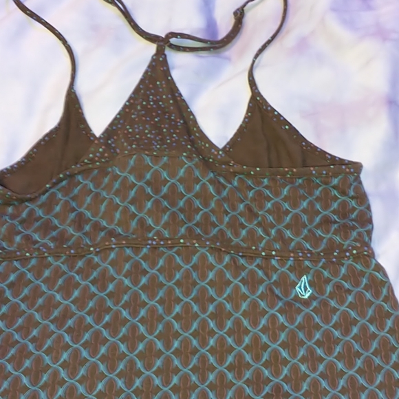 Size S brown and blue multi color volcom tank top - Picture 4 of 4